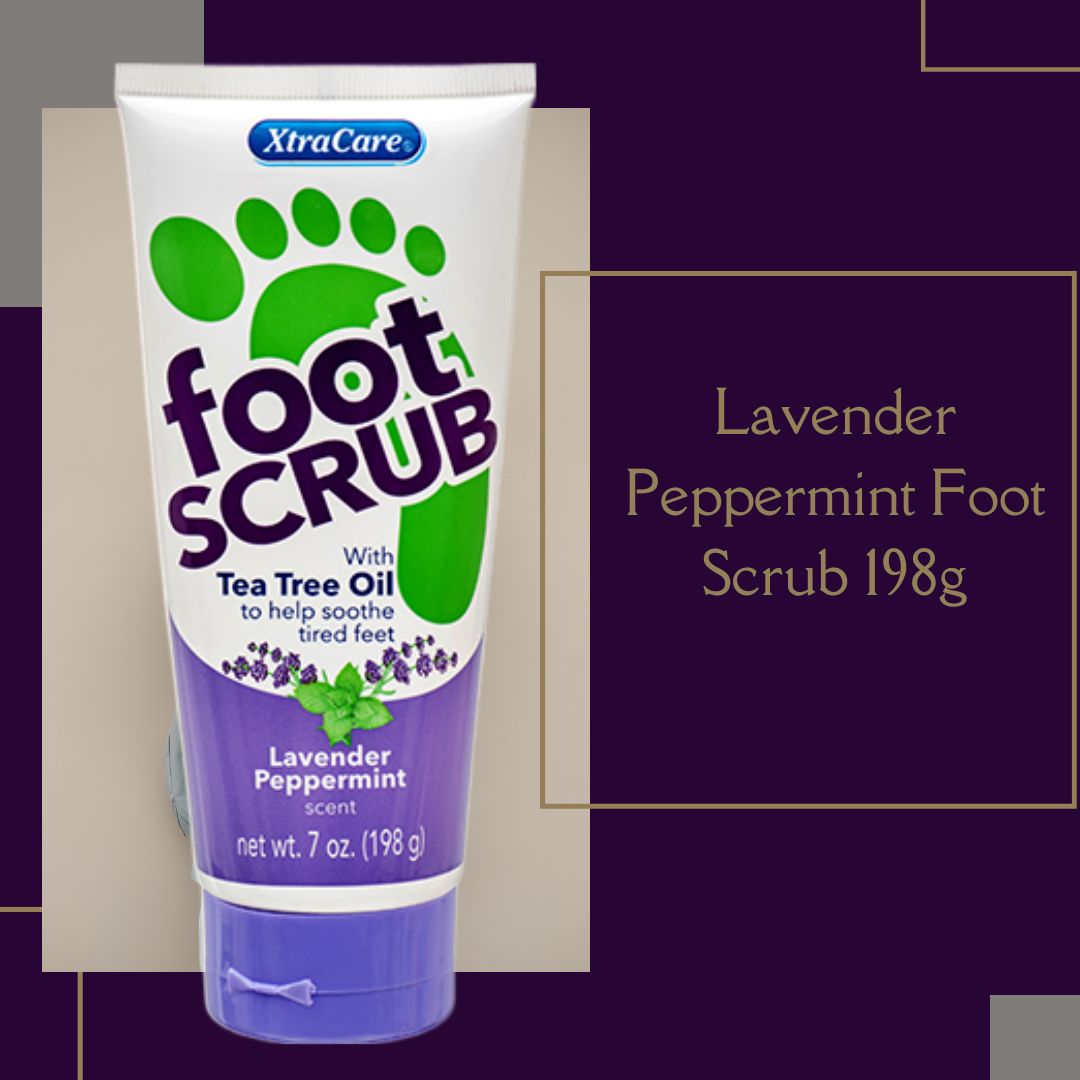 XTRACARE FOOT SCRUB WHIT TEA TREE OIL 7oz/198g