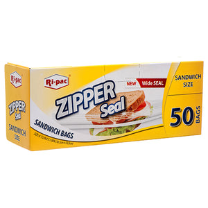 Zipper Seal Sandwich Storage Bags, 50 ct.